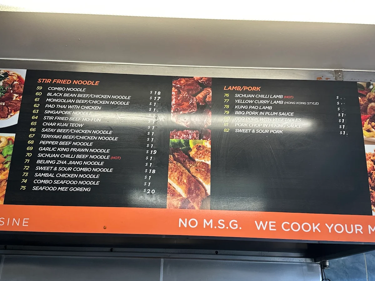 Menu, FantasyWok