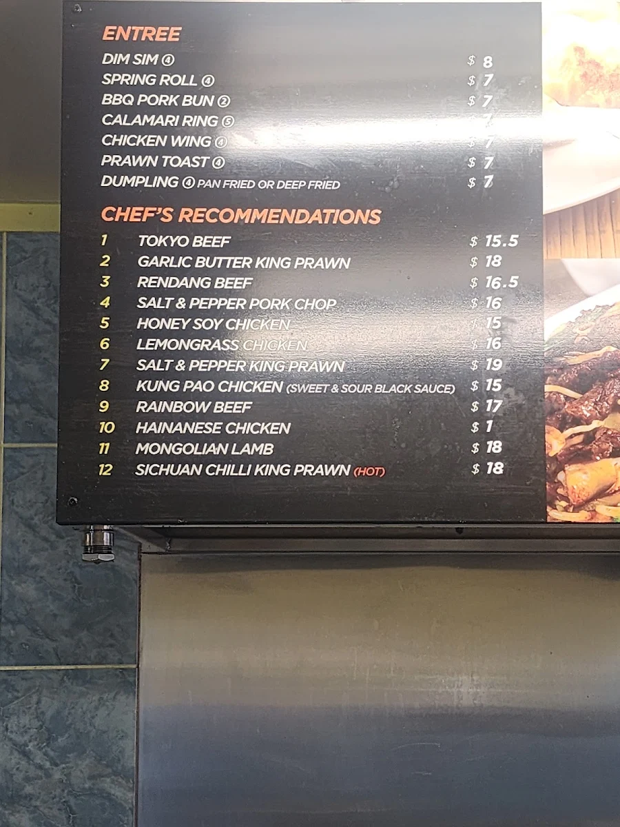 Menu, FantasyWok