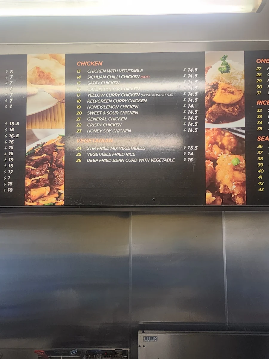 Menu, FantasyWok