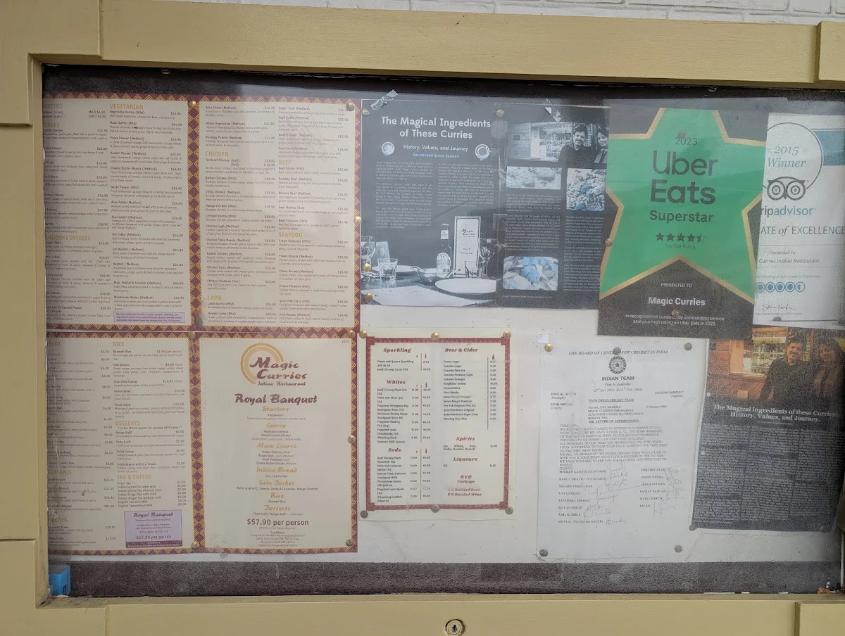 Menu, Magic Curries