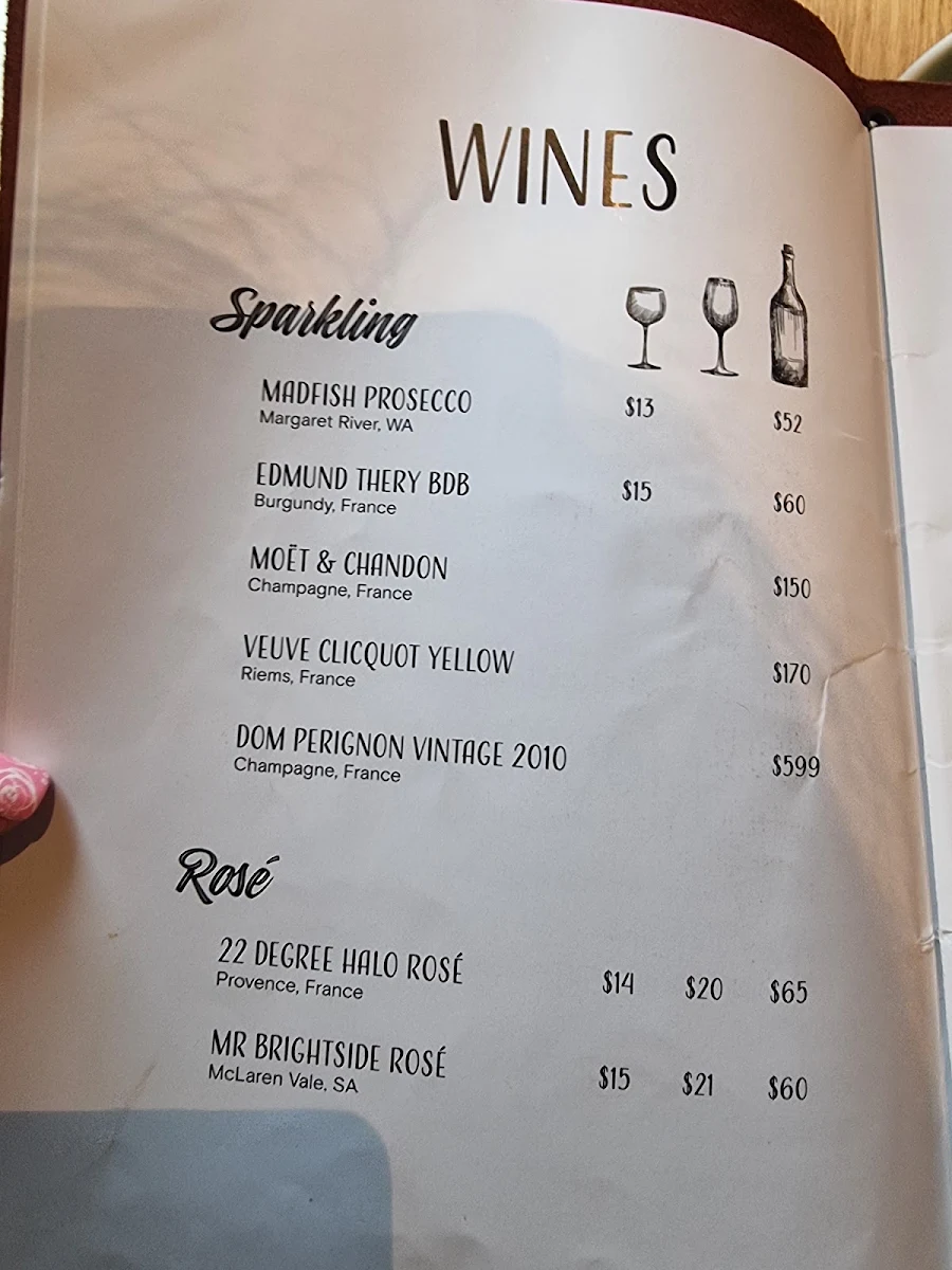 Menu, La Costa Restaurant