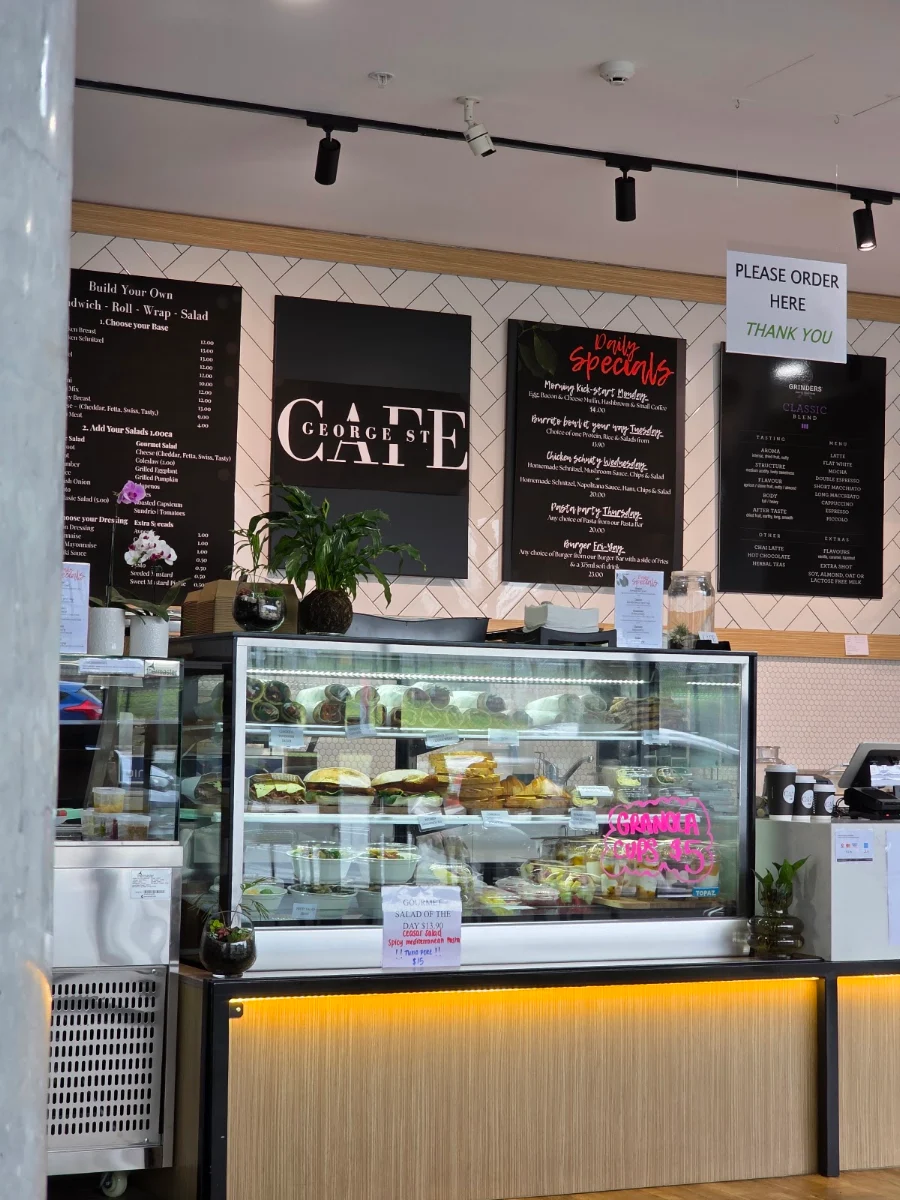 Menu, George St Cafe