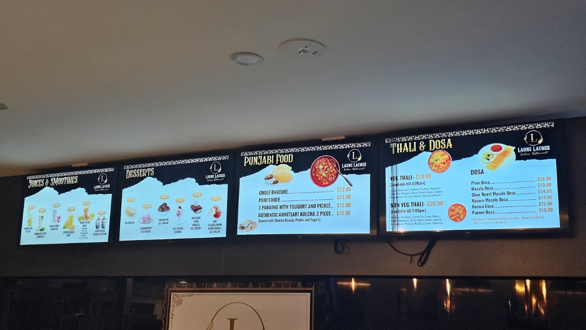 Menu, Laung Lachee Indian Restaurant