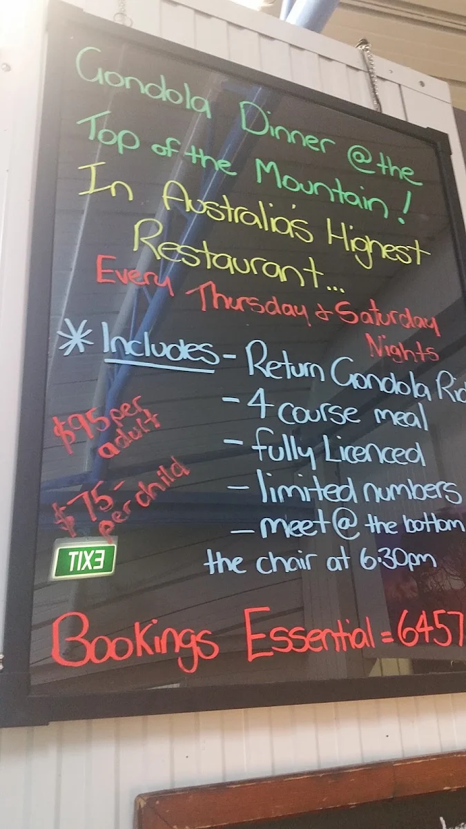 Menu, Eagles Nest Restaurant