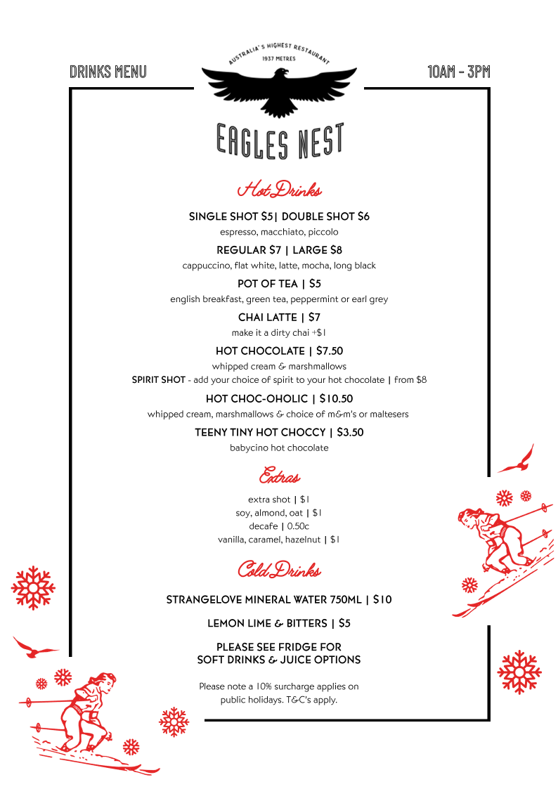Menu, Eagles Nest Restaurant