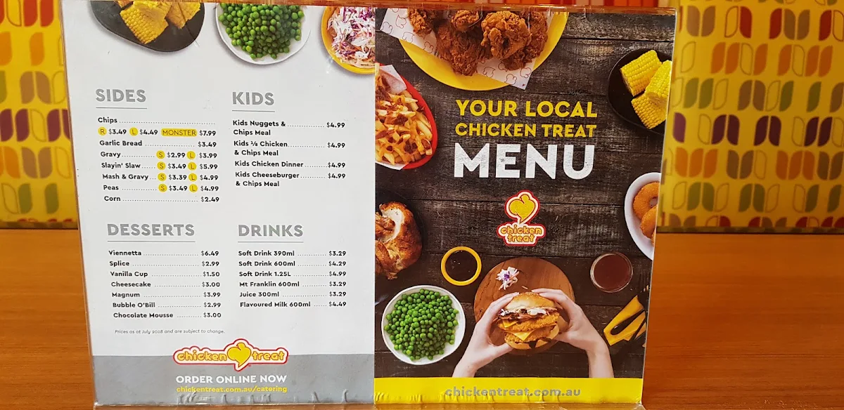 Menu, Chicken Treat Jandakot