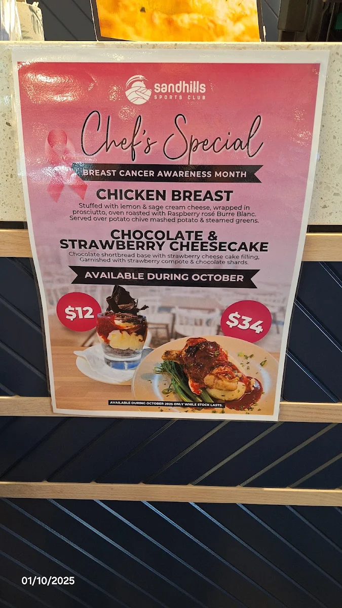 Menu, Sandhills Sports Club - Home of Bargara Bowls