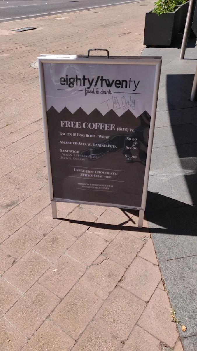 Menu, EightyTwenty Canberra | Mort St - Express Cafe