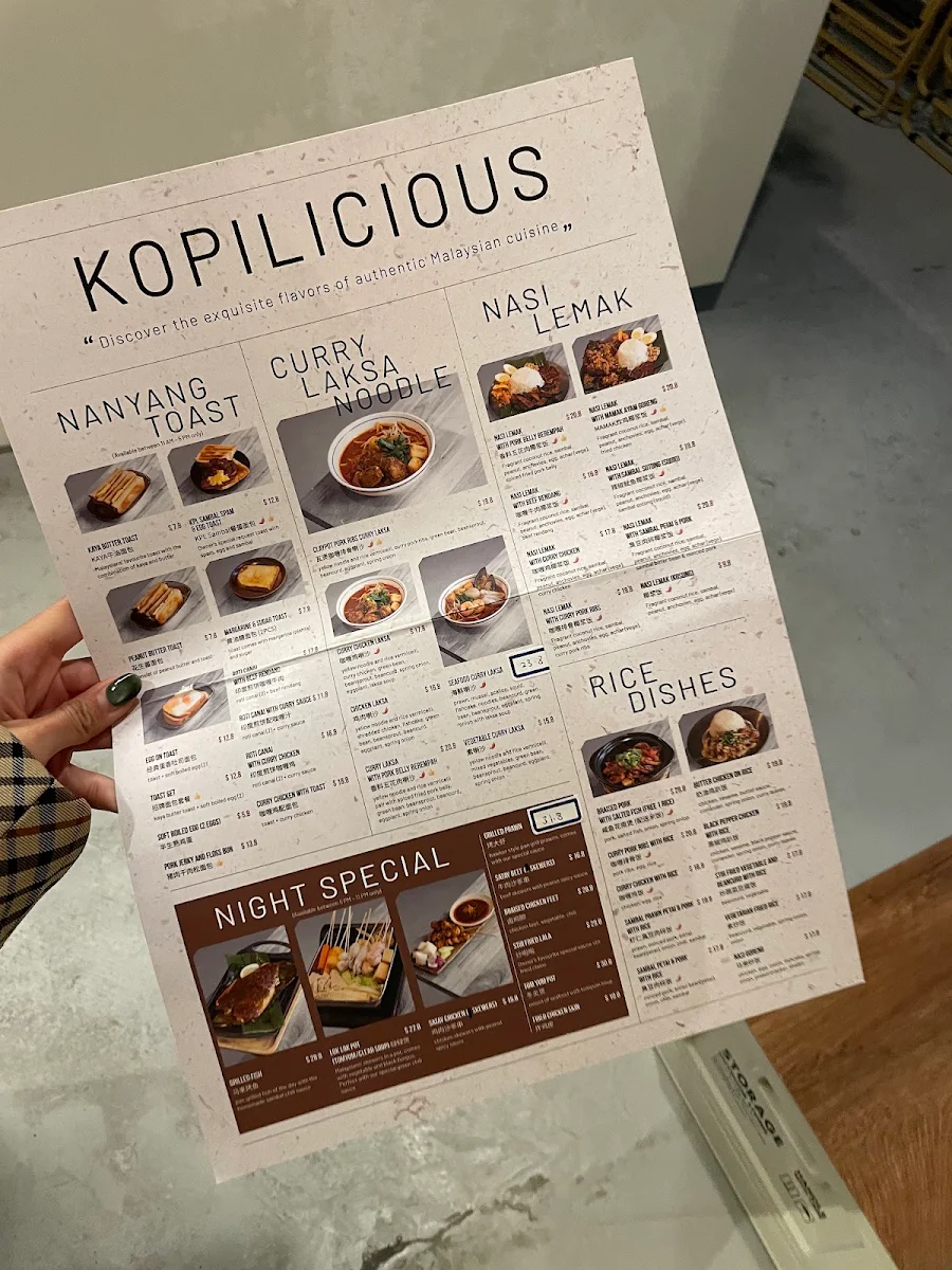 Menu, Kopilicious