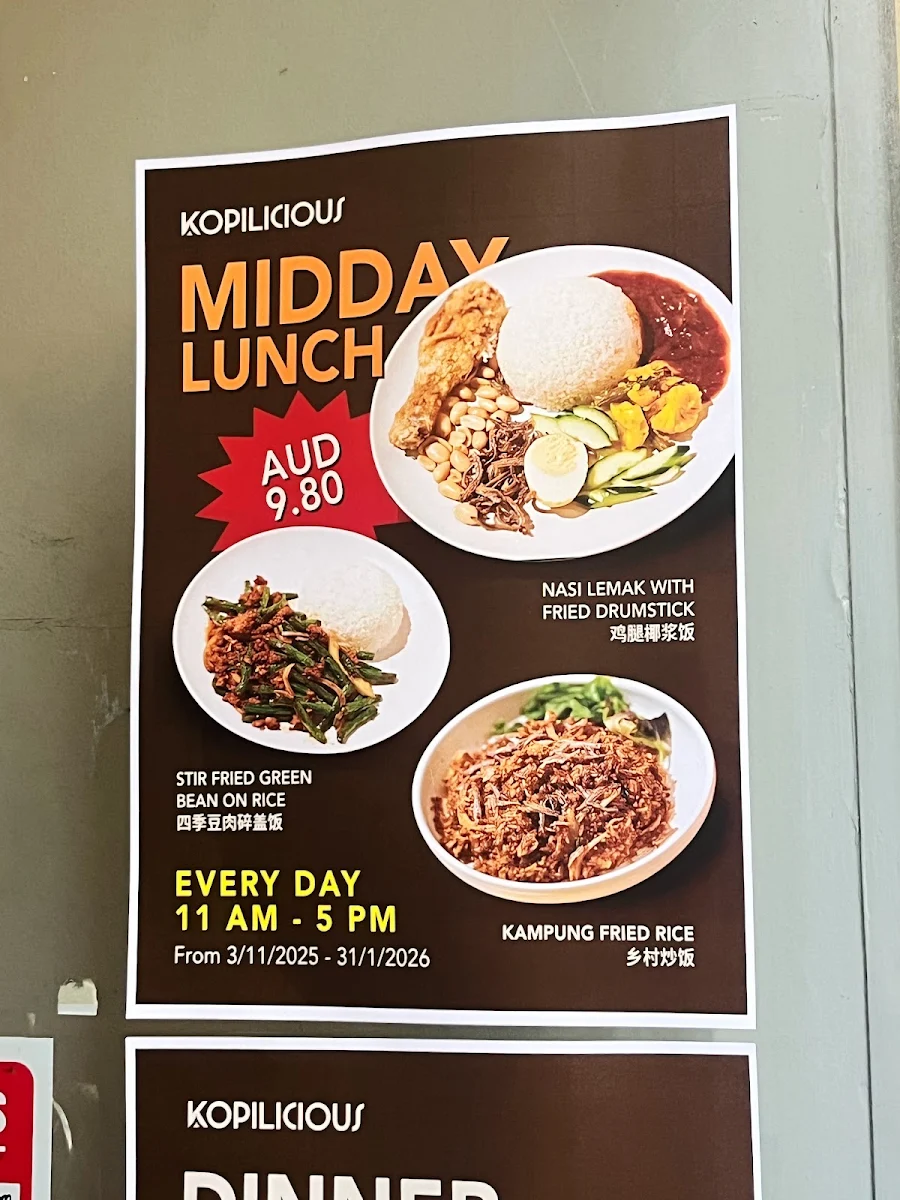 Menu, Kopilicious