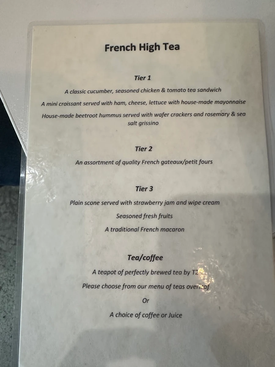 Menu, French & Mor