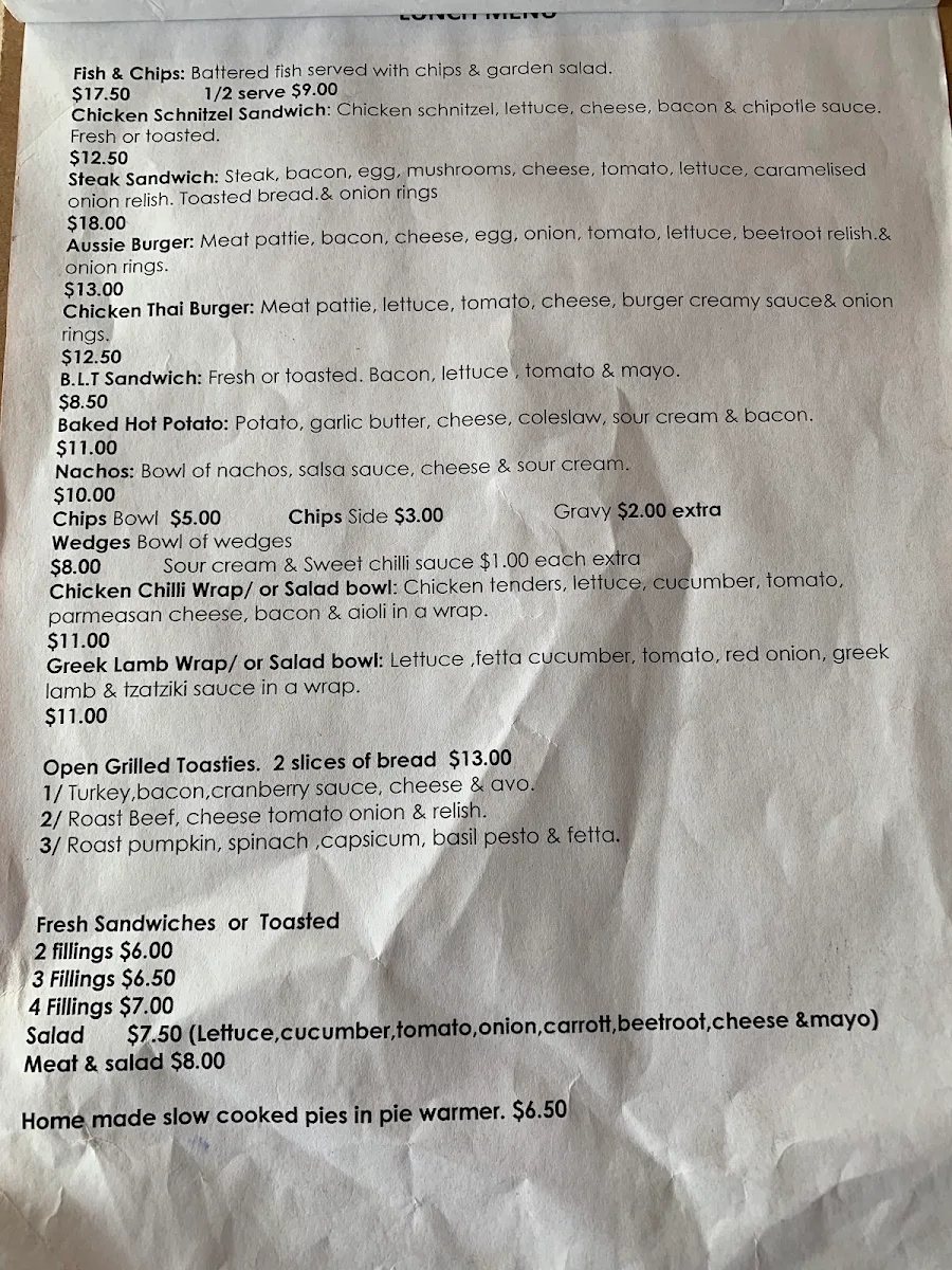 Menu, Essence Coffee Lounge