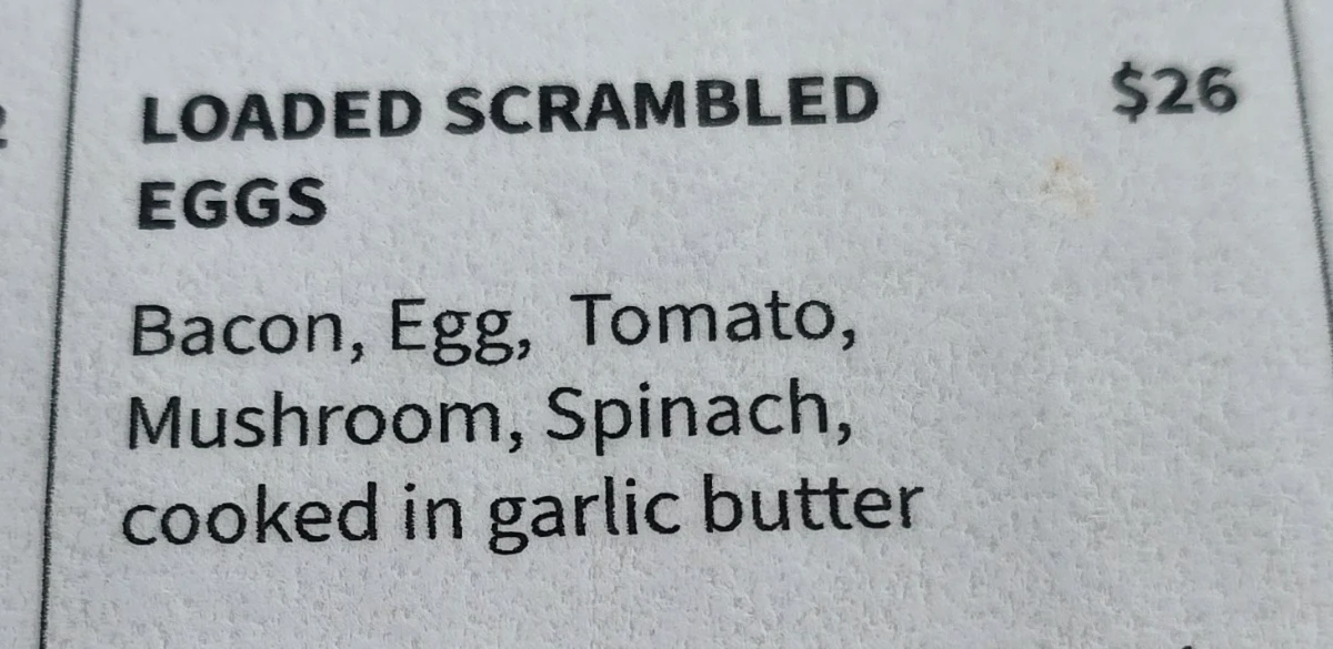 Menu, Essence Coffee Lounge