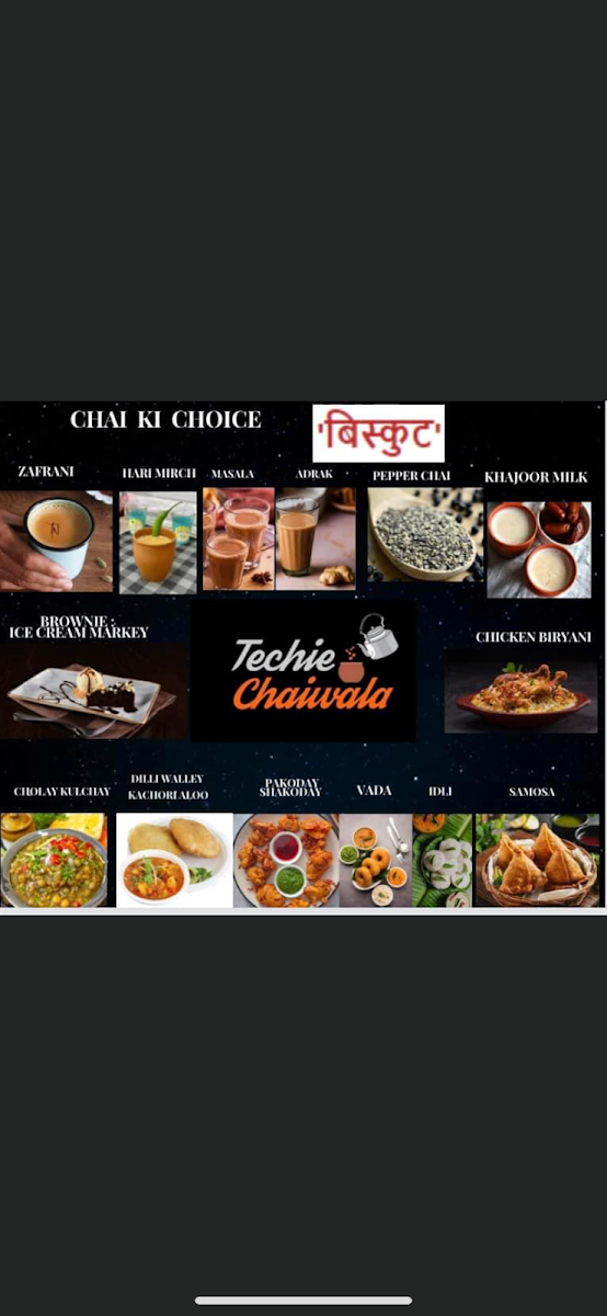 Menu, Techie Chaiwala