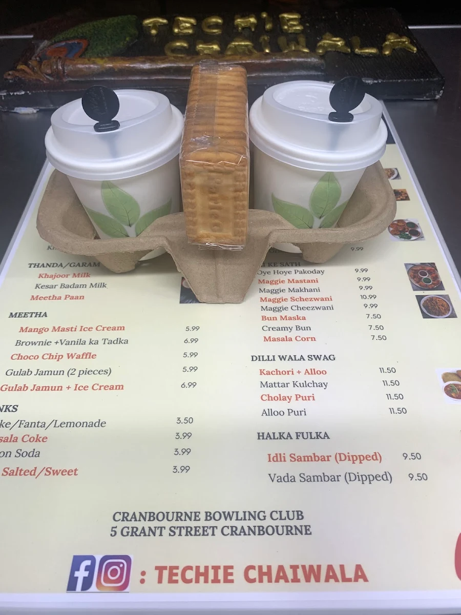 Menu, Techie Chaiwala