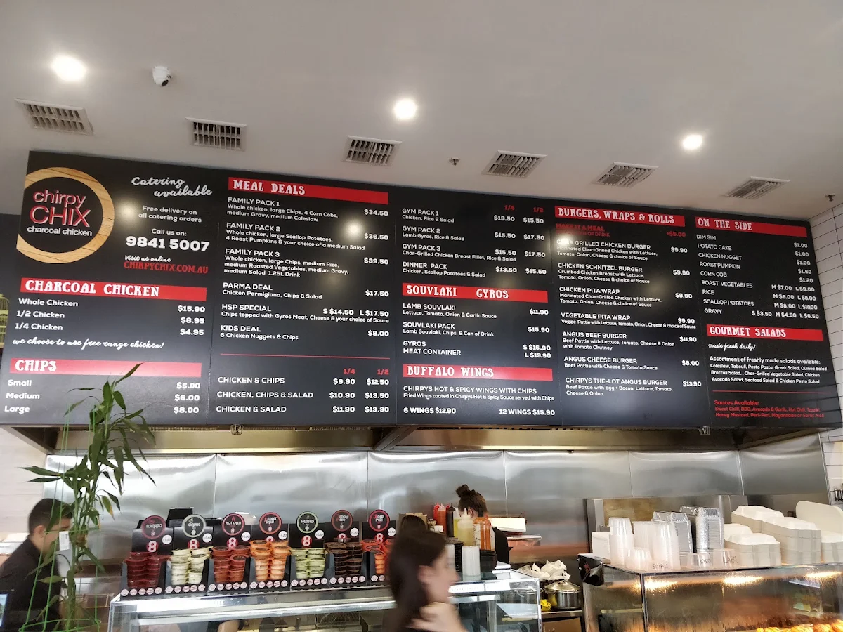 Menu, Chirpy Chix