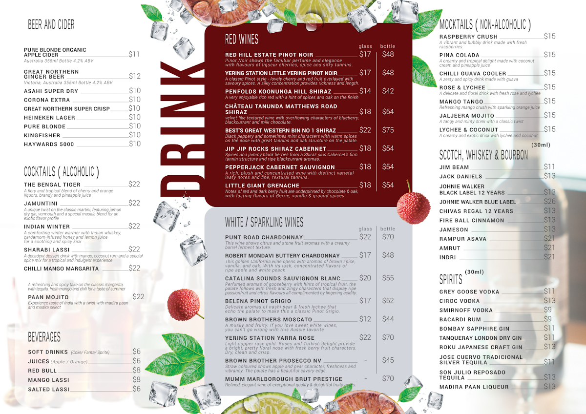 Menu, Lala's Kitchen - Cranbourne West