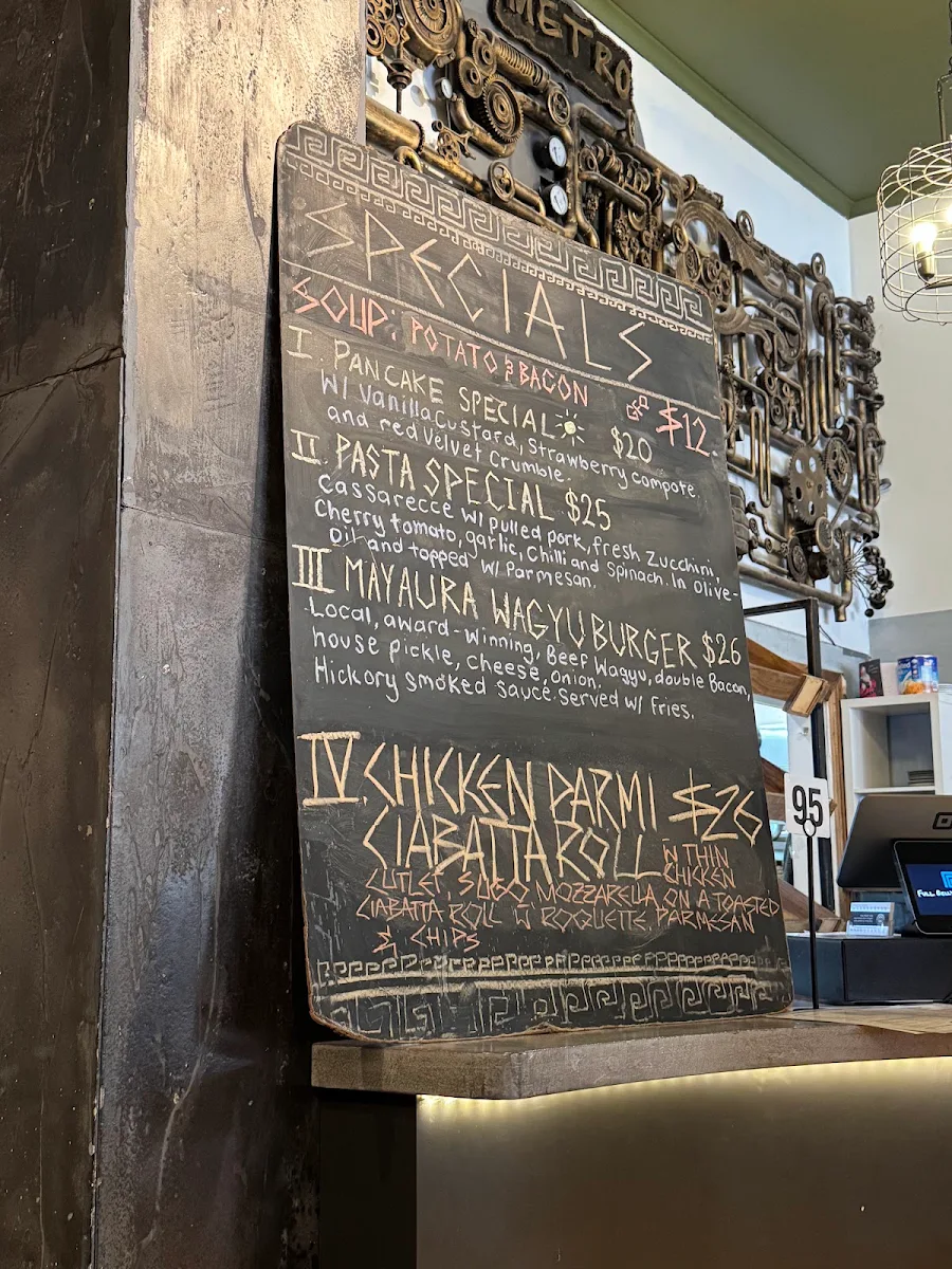 Menu, Metro | Bakery & Cafe