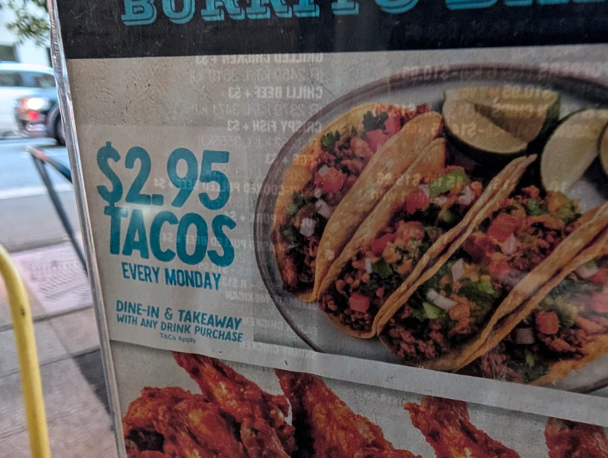 Menu, Burrito Bar Spring Hill