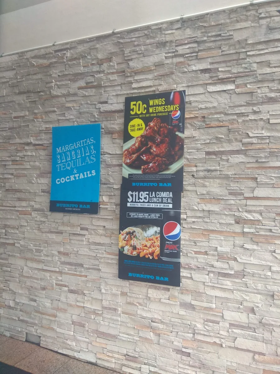 Menu, Burrito Bar Spring Hill