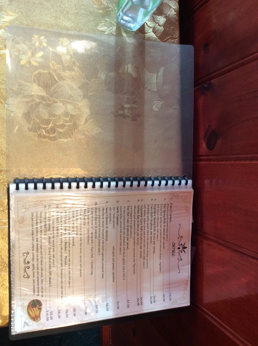 Menu, Thai Garden