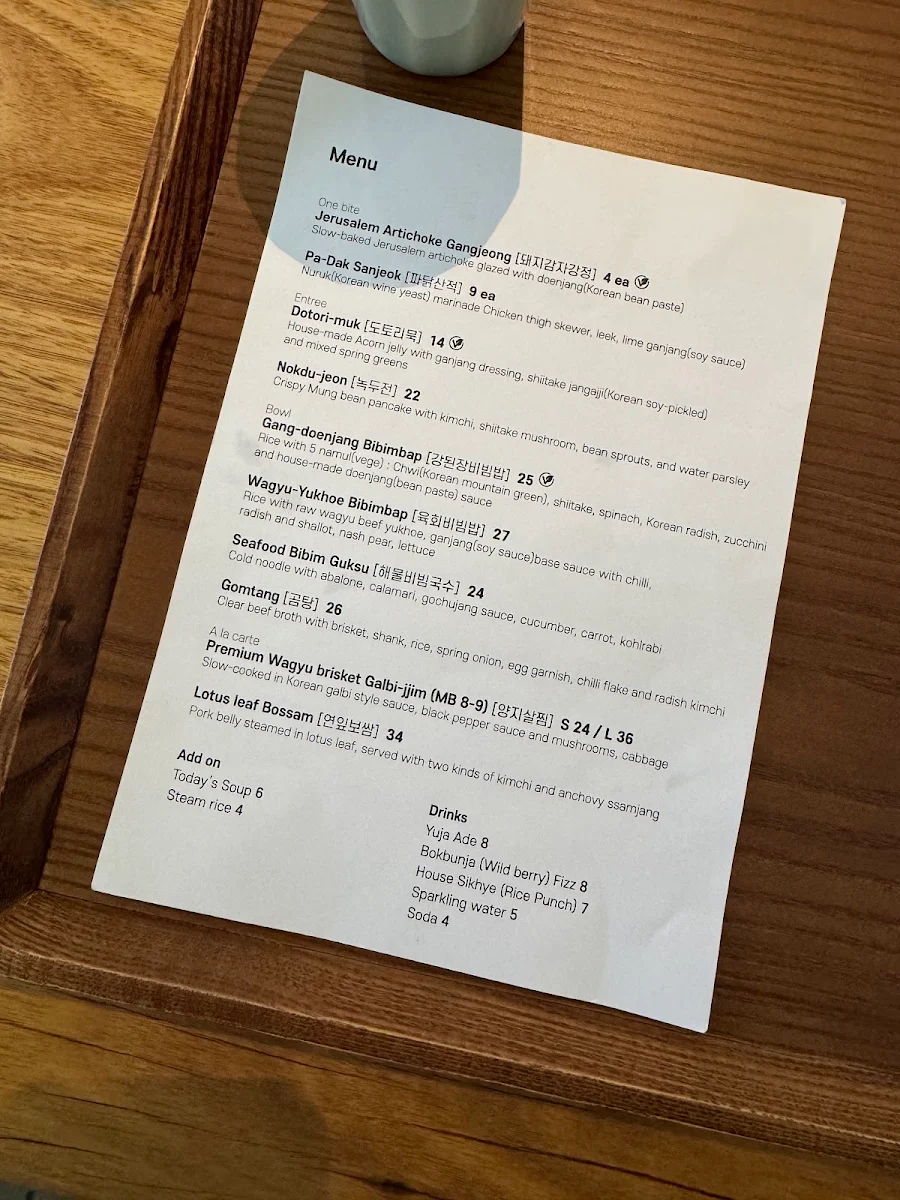Menu, Sogumm