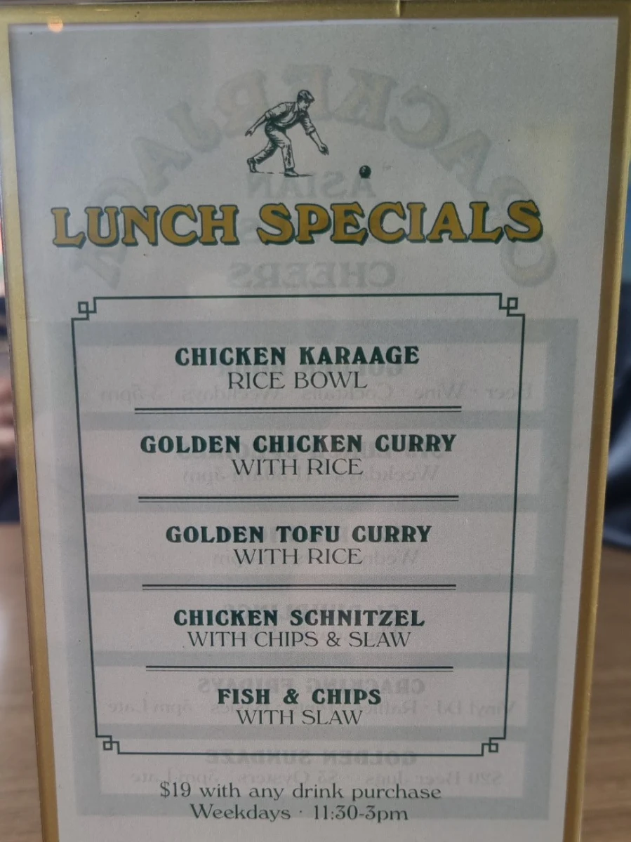 Menu, Crackerjack