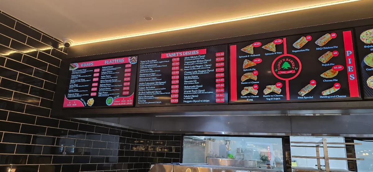 Menu, Tabet's Bakery