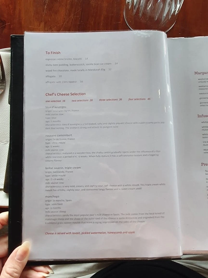 Menu, Brewvino Bar