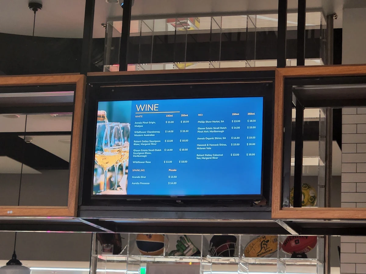 Menu, Captain's Sports Bar