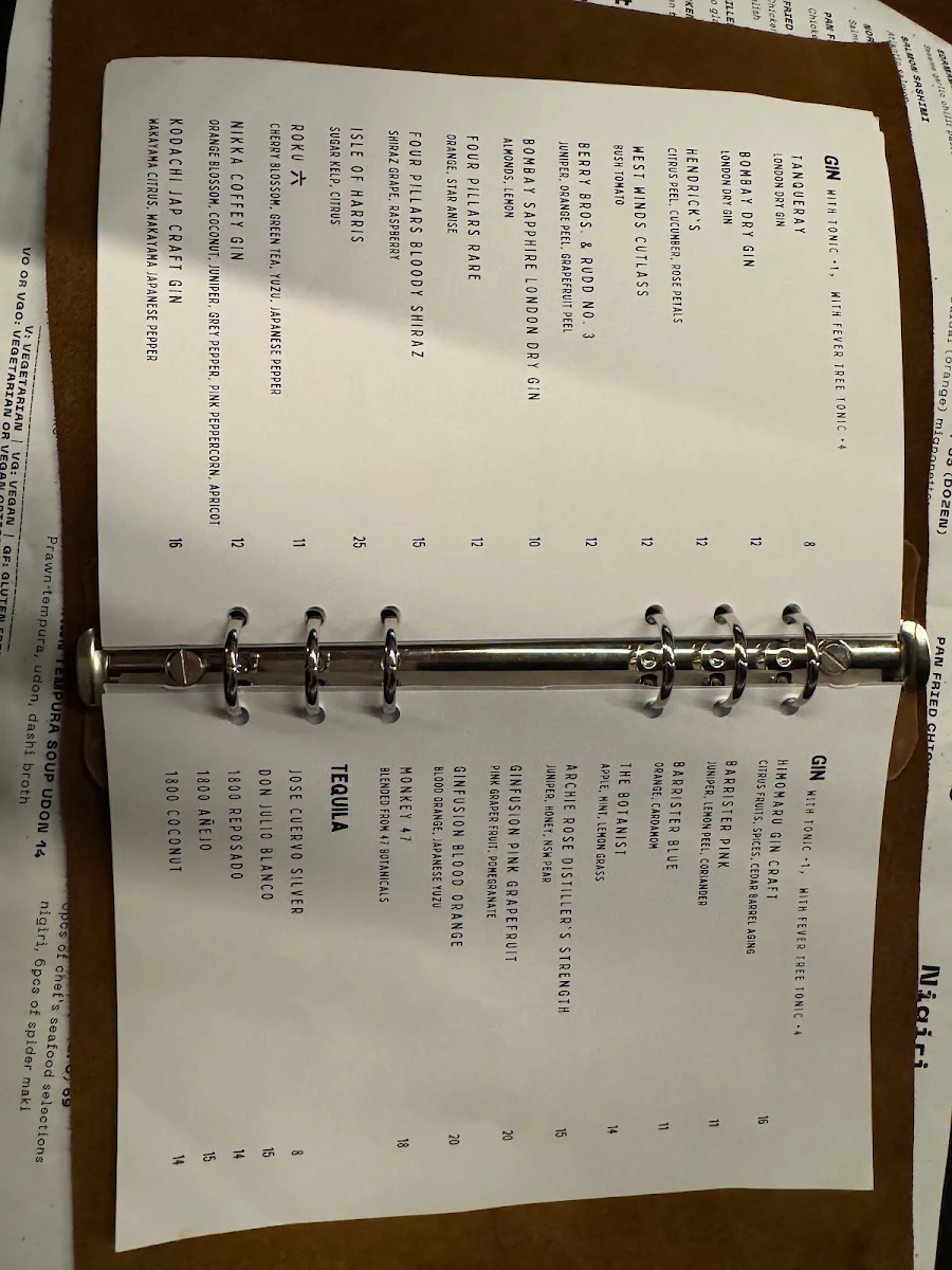 Menu, Chop Chop Dining Japanese Restaurant