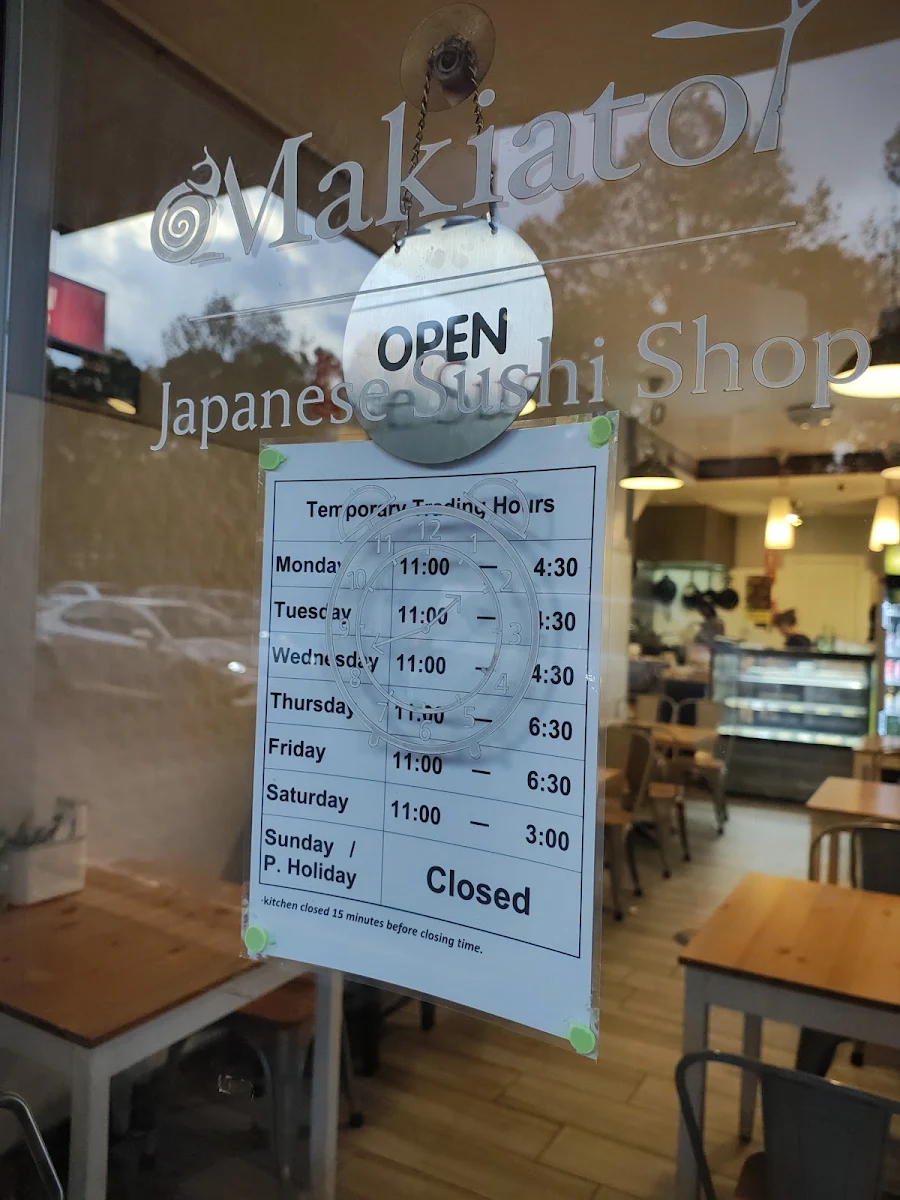 Menu, Makiato