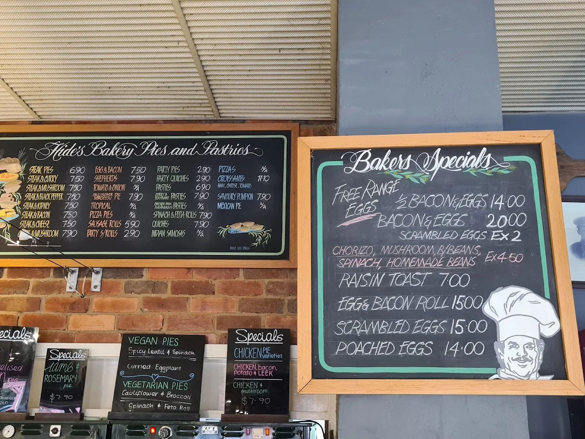 Menu, Hides Bakery