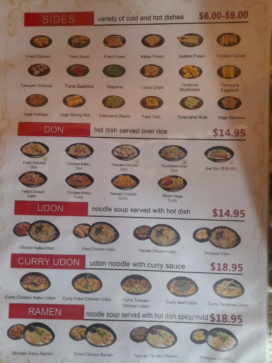 Menu, Koi Japanese Restaurant