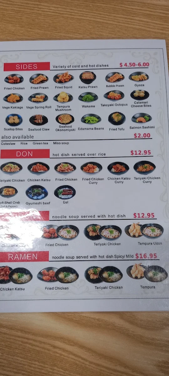 Menu, Koi Japanese Restaurant