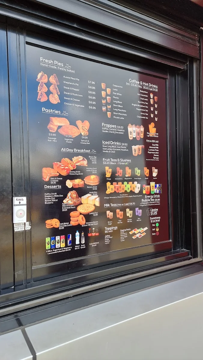 Menu, My Pie & Coffee Drive Thru
