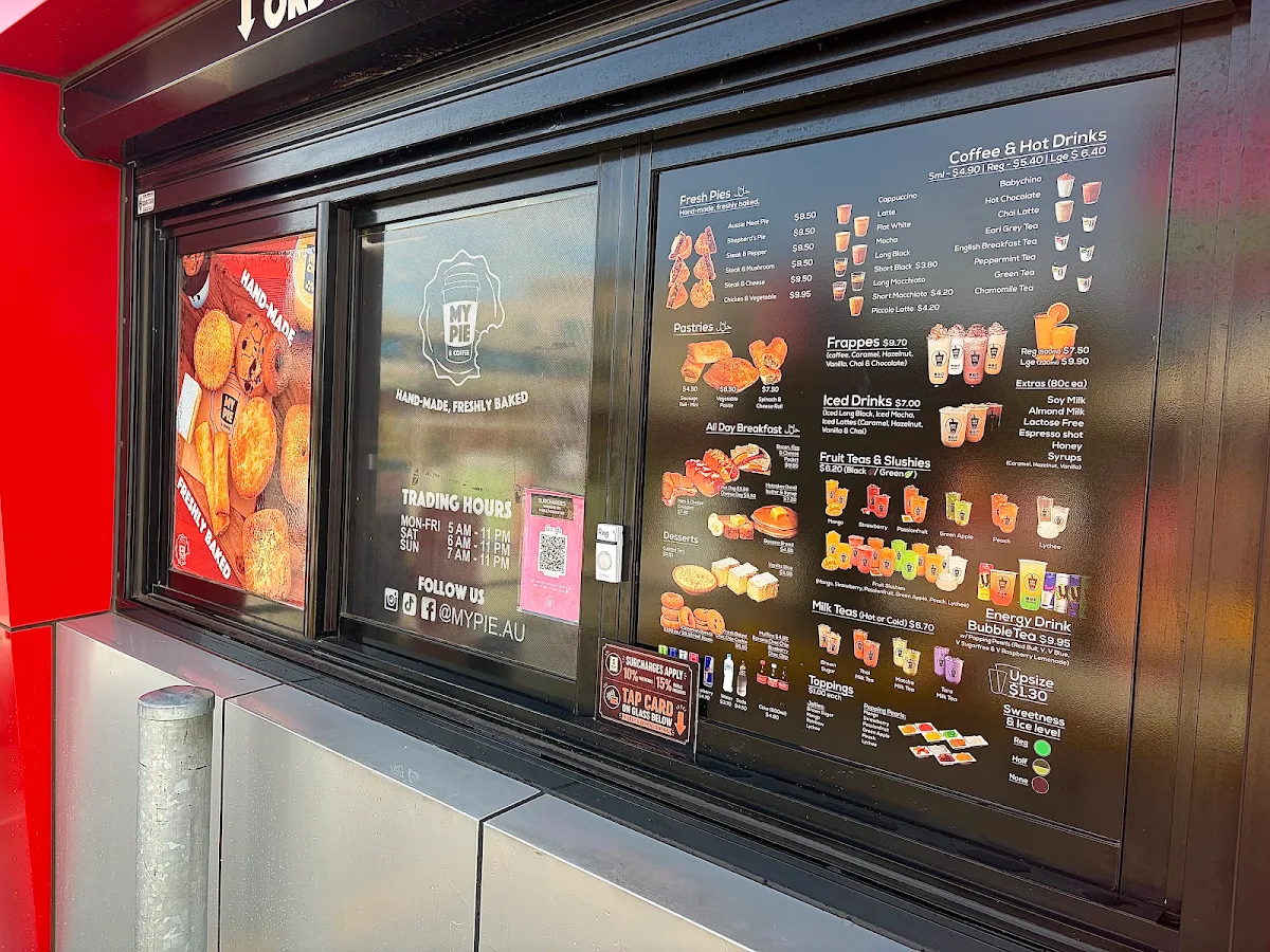 Menu, My Pie & Coffee Drive Thru