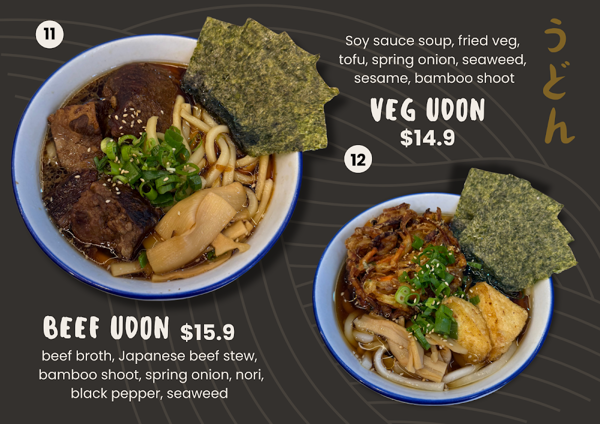 Menu, Ramen Fuji