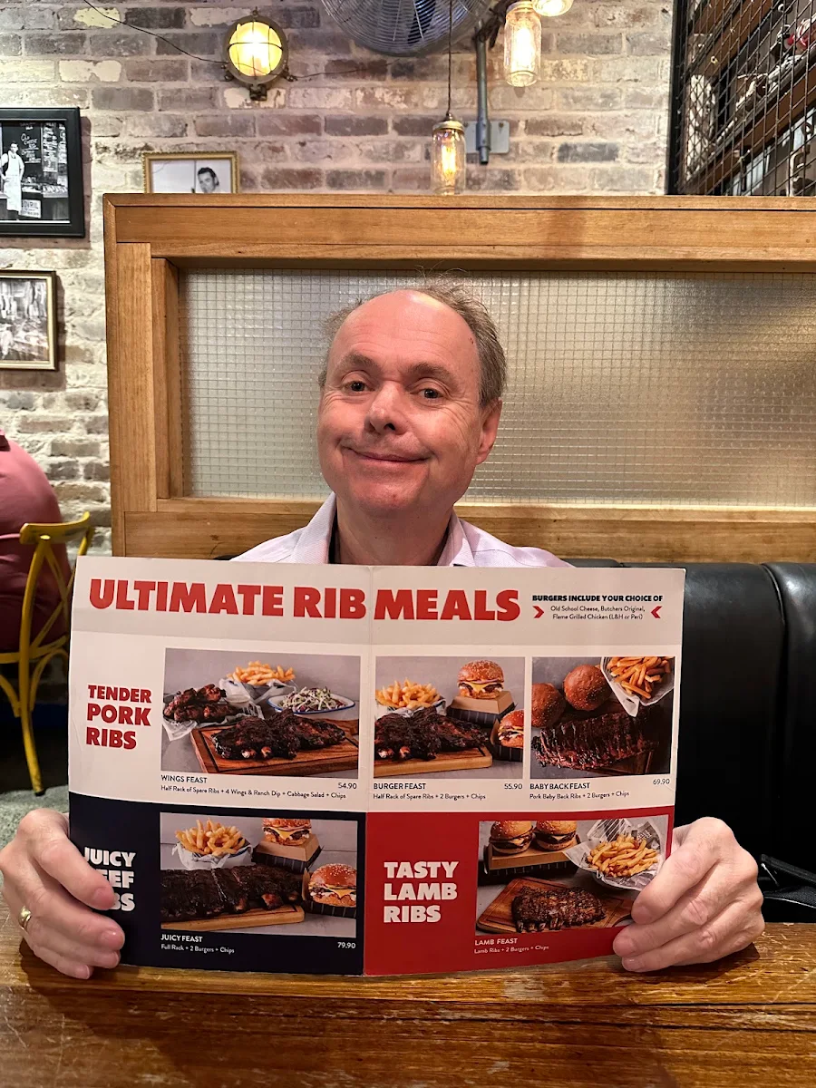 Menu, Ribs & Burgers Eastgardens