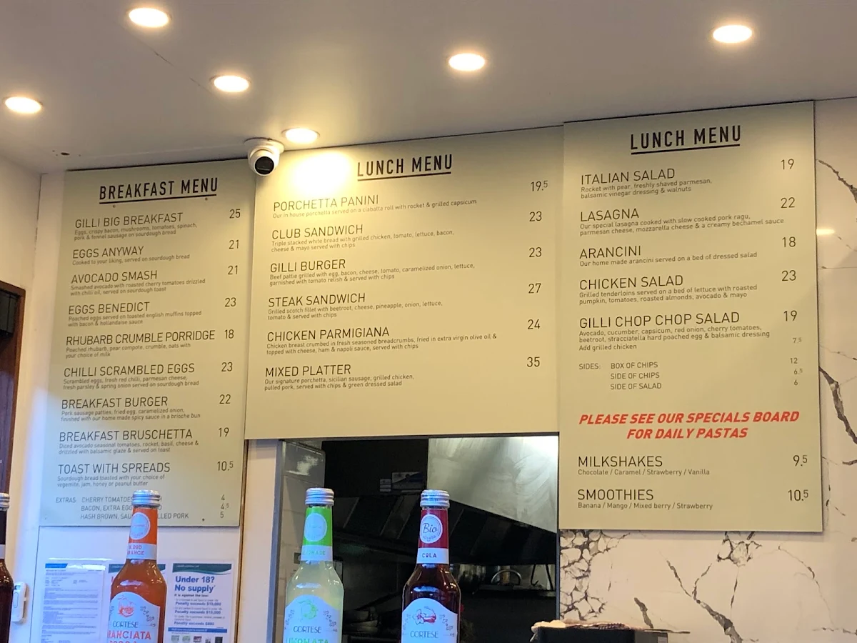 Menu, Gilli