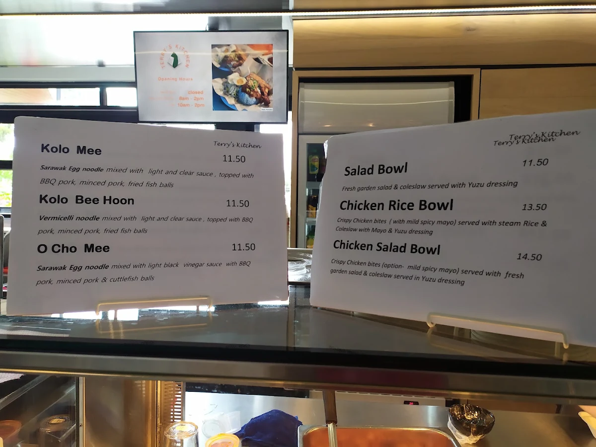 Menu, Terry's Kitchen