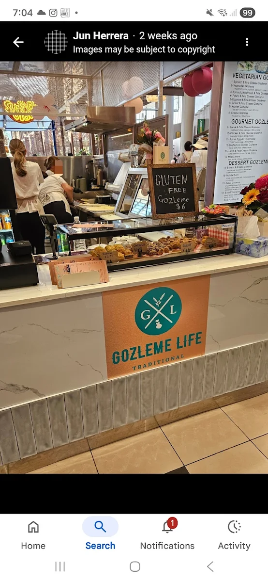 Menu, Gozleme Life