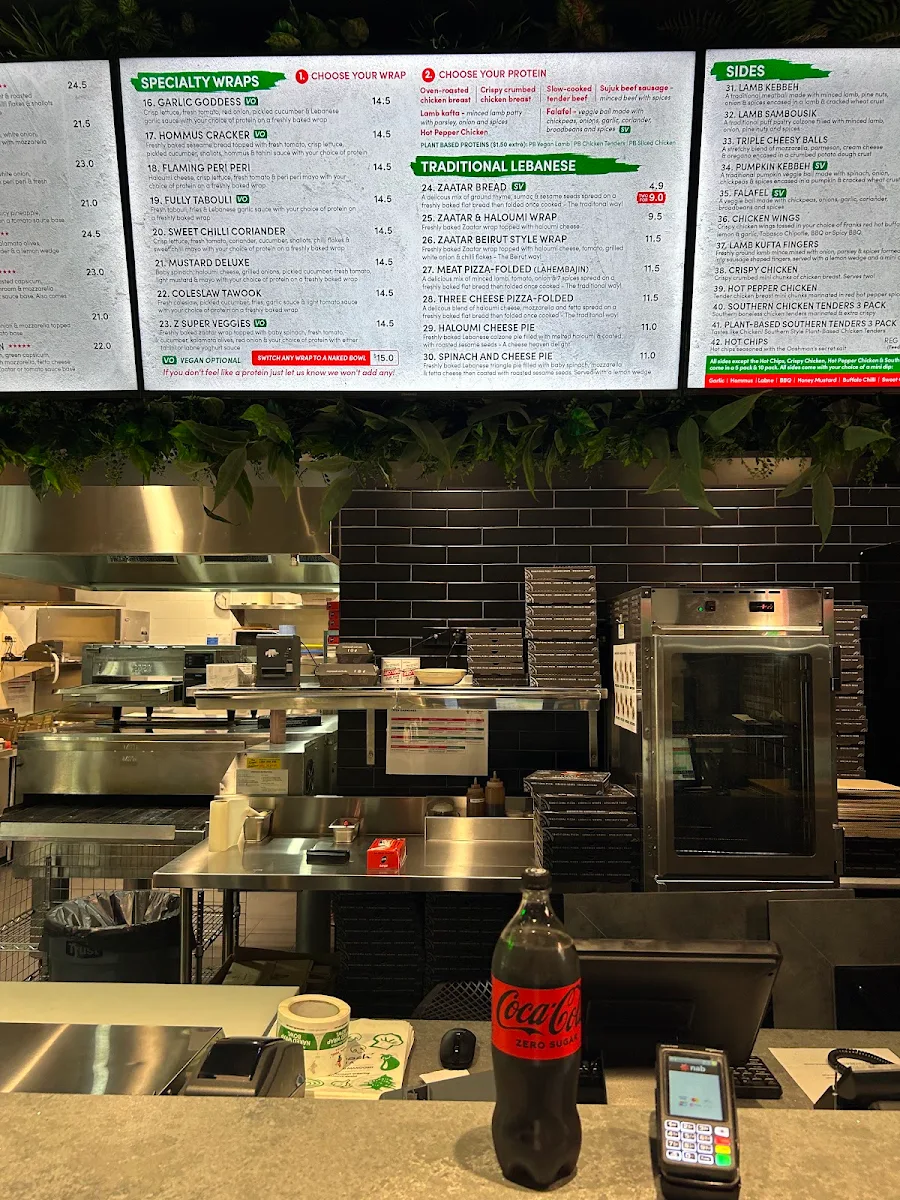Menu, OOSHMAN Maroubra