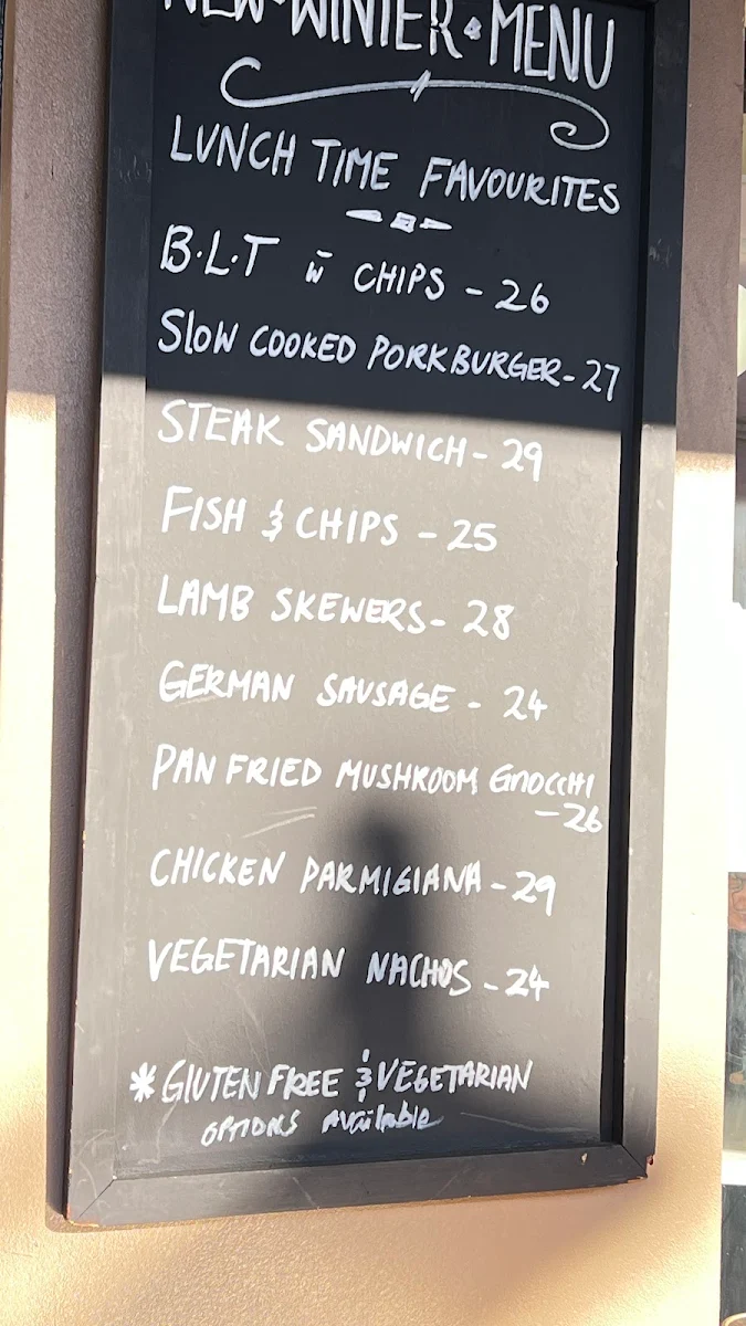 Menu, The Hatter's Cafe & Restaurant Katoomba