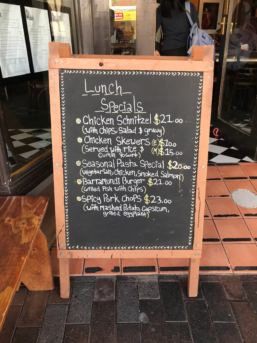 Menu, The Hatter's Cafe & Restaurant Katoomba