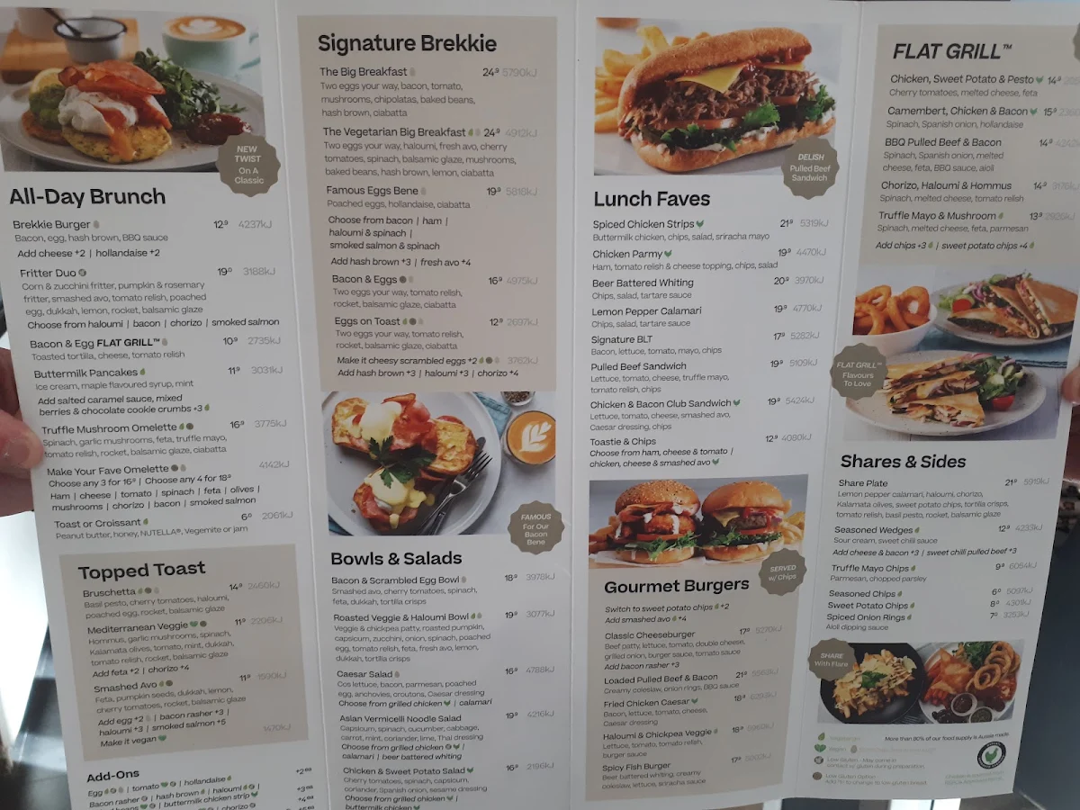 Menu, The Coffee Club Café