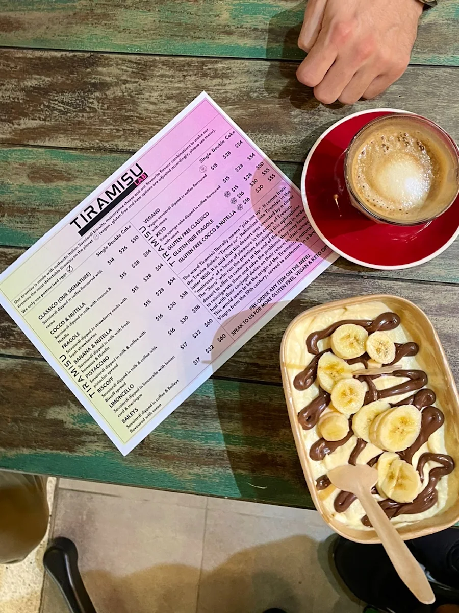 Menu, Tiramisu Lab