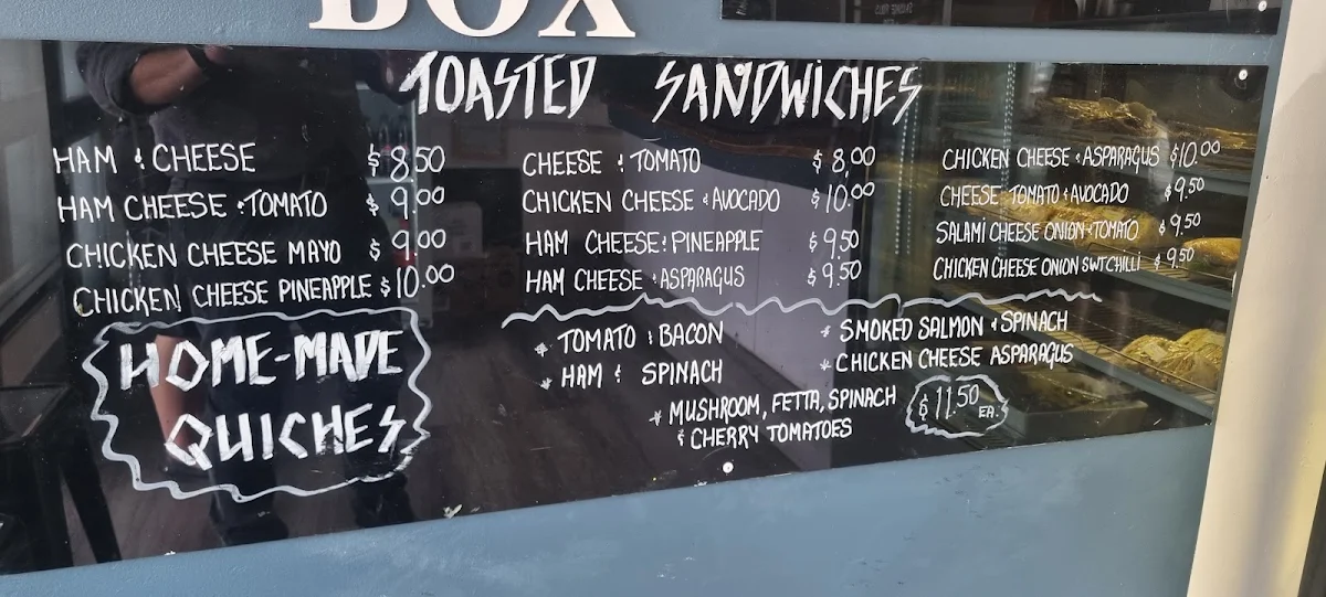 Menu, Pepper Box Cafe