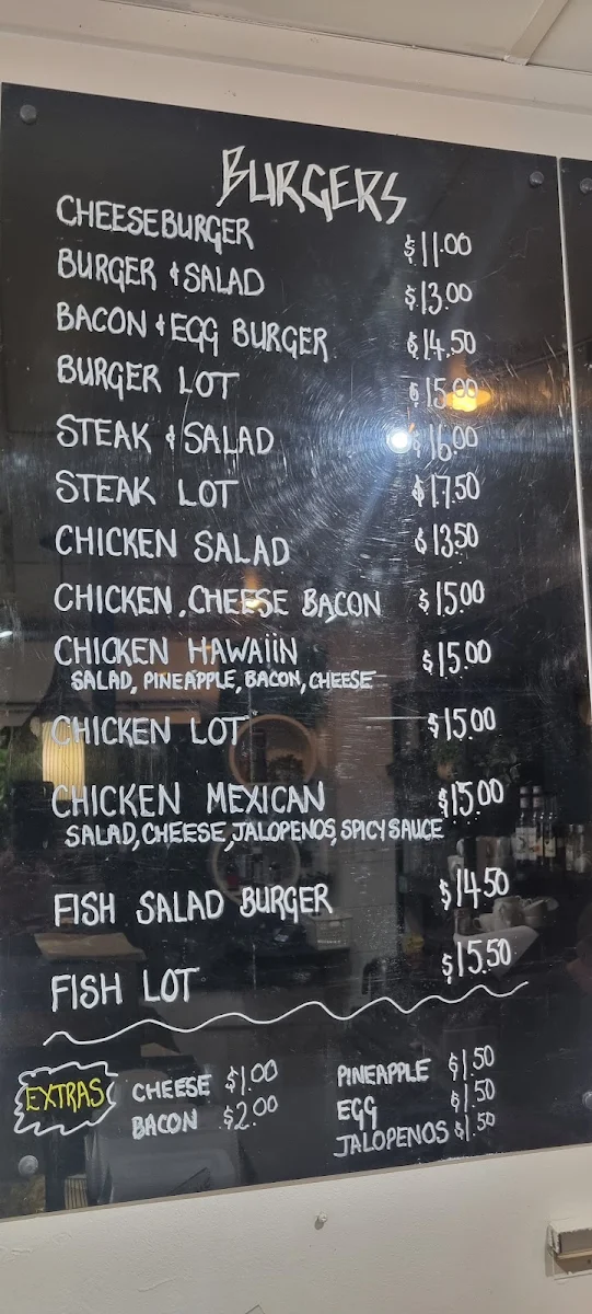 Menu, Pepper Box Cafe