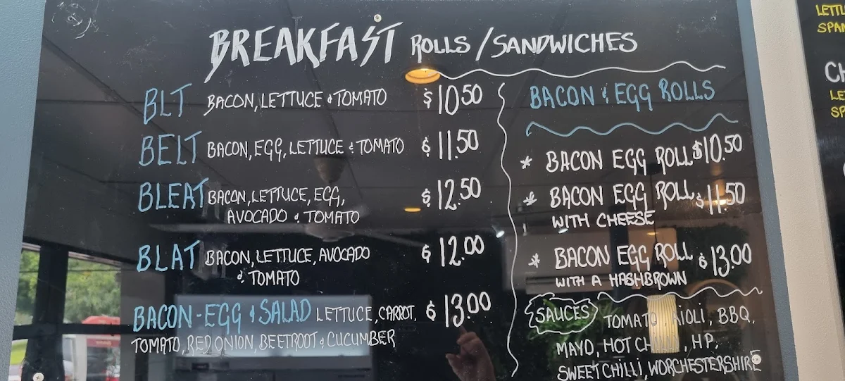 Menu, Pepper Box Cafe